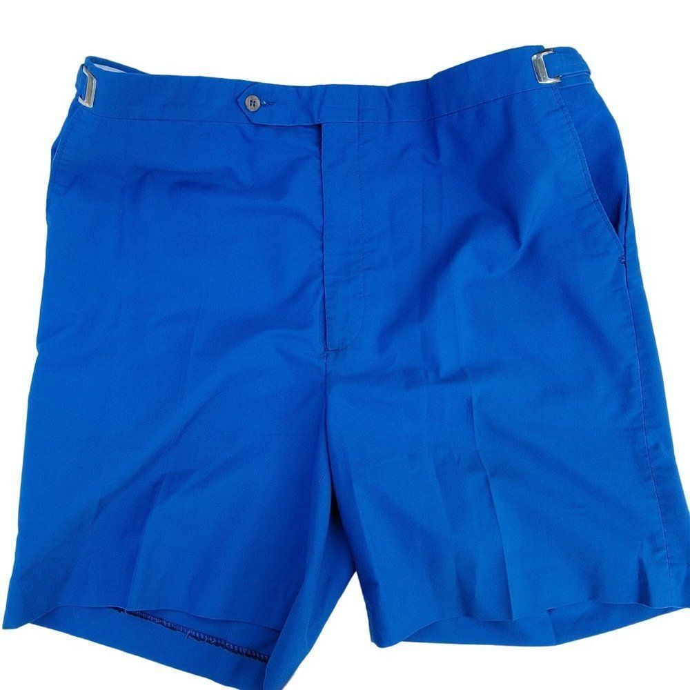 Divots Golf Shorts Men 40‎ Blue Adjustable Waistband Blue 9 inch